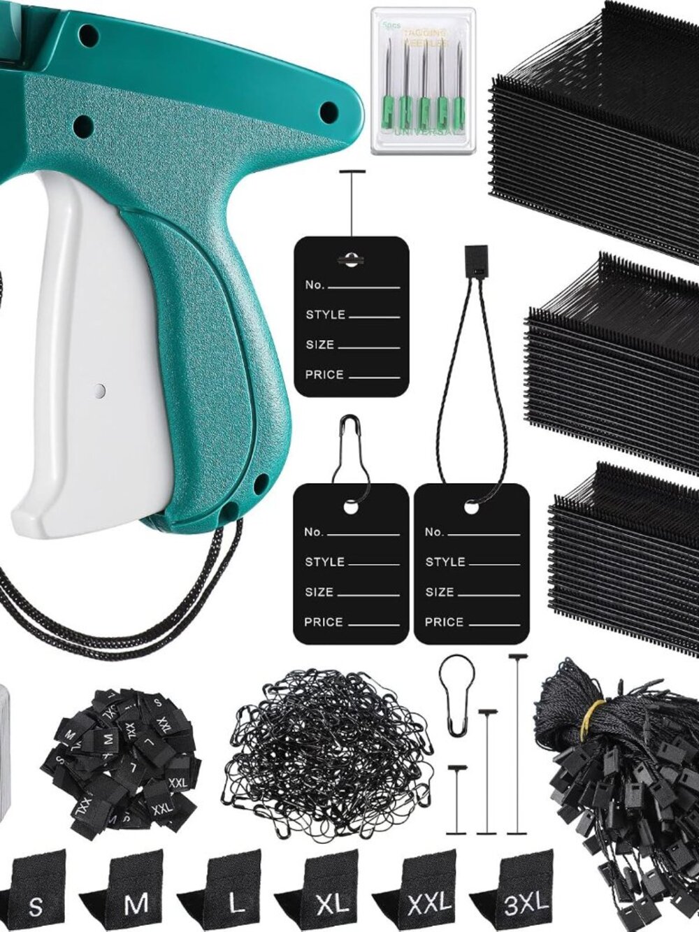3576 Pcs Stitch Gun for Clothes, Tagging Gun, Black